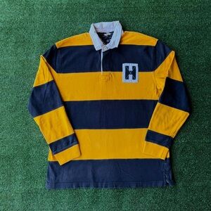 Striped Yellow and Black Rugby Shirt